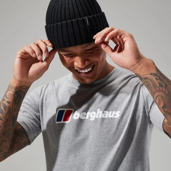 TShirts Men Berghaus Big Classic Logo Tee Dark Grey