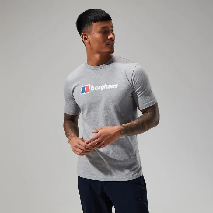 TShirts Men Berghaus Big Classic Logo Tee Dark Grey