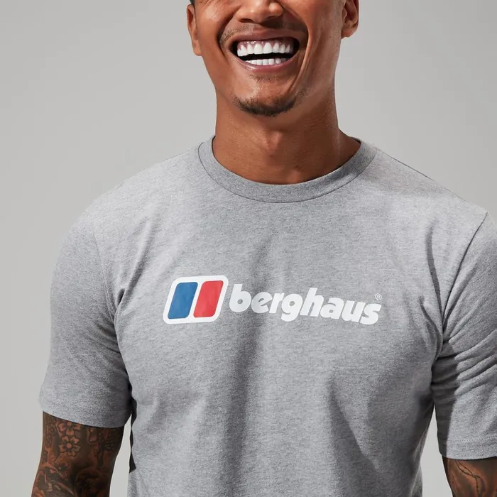 TShirts Men Berghaus Big Classic Logo Tee Dark Grey