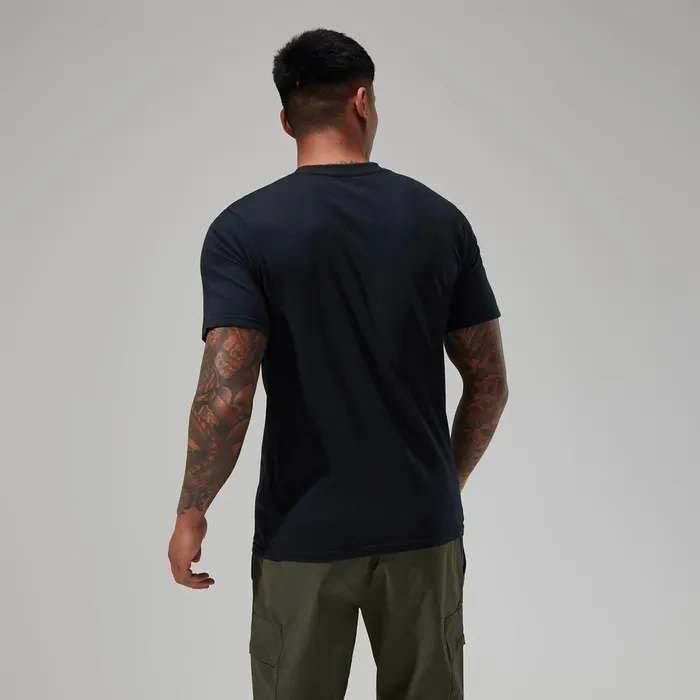 TShirts Men Berghaus Organic Big Classic Logo Tee Black