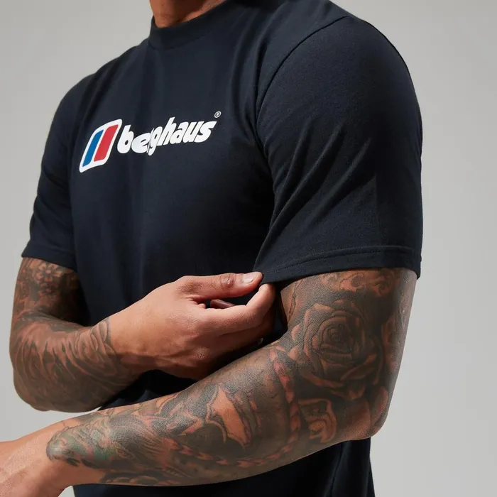 TShirts Men Berghaus Organic Big Classic Logo Tee Black