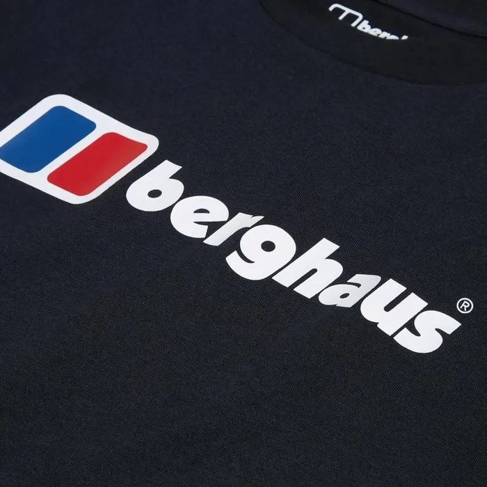 TShirts Men Berghaus Organic Big Classic Logo Tee Black
