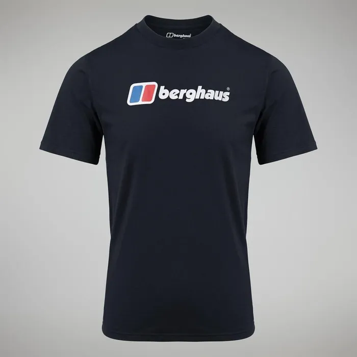 TShirts Men Berghaus Organic Big Classic Logo Tee Black