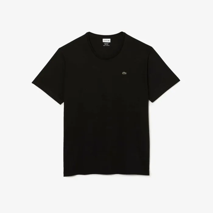 TShirts Men Lacoste Men039s Big Fit Crew Neck Cotton Jersey TShirt Black 031