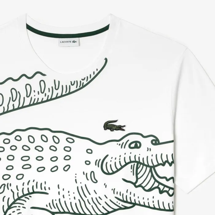 TShirts Men Lacoste Men039s Big Fit Jersey TShirt White 001