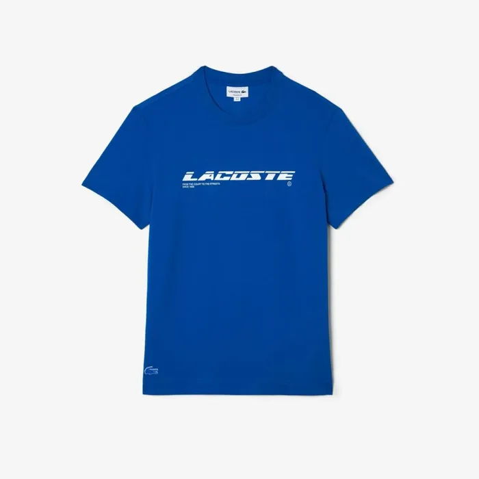 TShirts Men Lacoste Men039s Regular Fit Branded Piqu TShirt Blue K1q