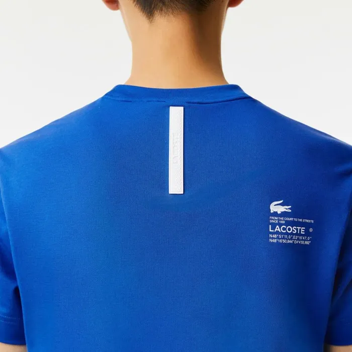 TShirts Men Lacoste Men039s Regular Fit Branded Piqu TShirt Blue K1q