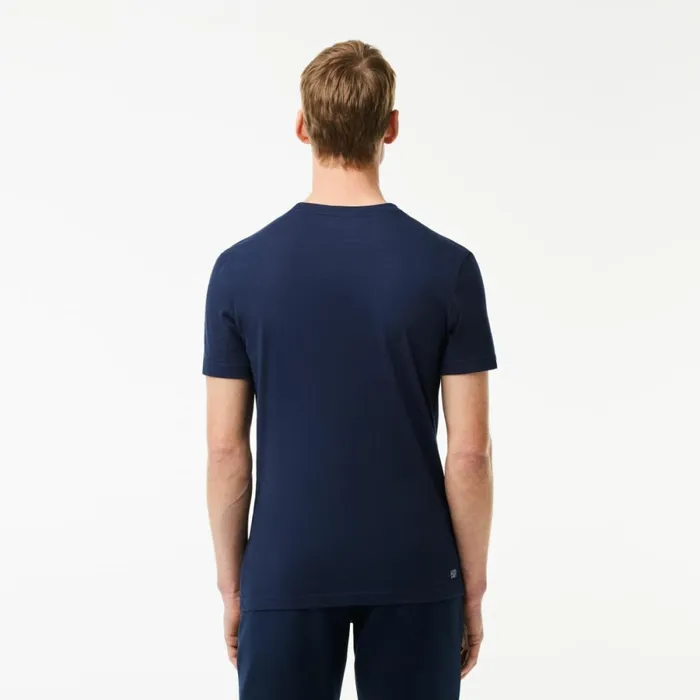 TShirts Men Lacoste Men039s Sport 3D Print Croc Jersey TShirt Navy Blue White 525