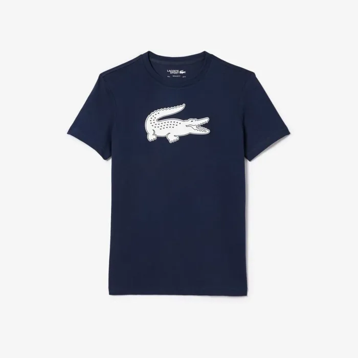 TShirts Men Lacoste Men039s Sport 3D Print Croc Jersey TShirt Navy Blue White 525