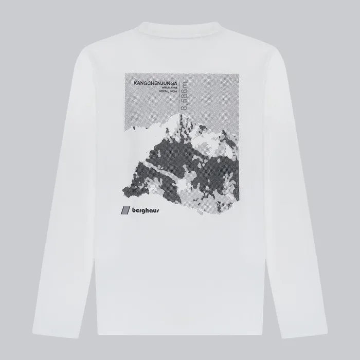 TShirts MenWomen Berghaus Kanchenjunga Static Long Sleeve TShirts 8211 White