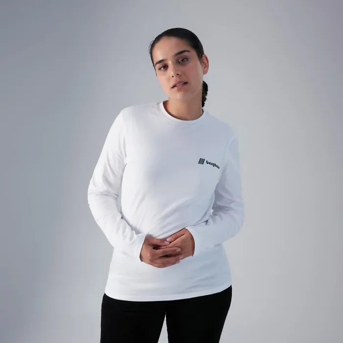 TShirts MenWomen Berghaus Kanchenjunga Static Long Sleeve TShirts 8211 White