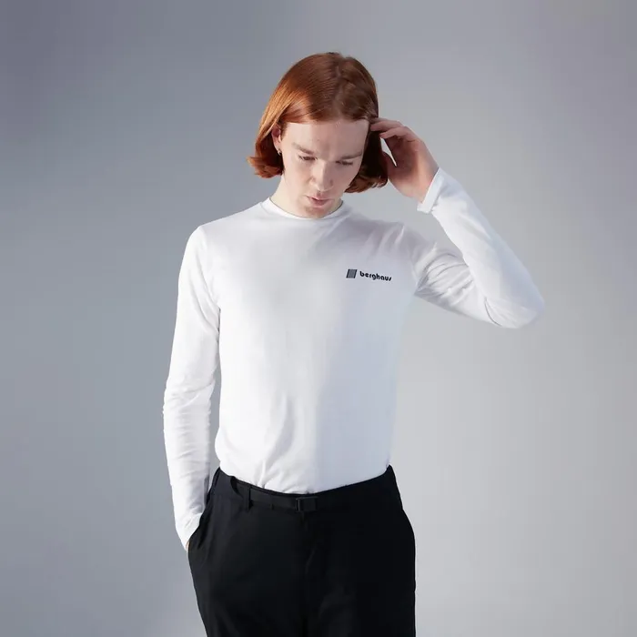TShirts MenWomen Berghaus Kanchenjunga Static Long Sleeve TShirts 8211 White