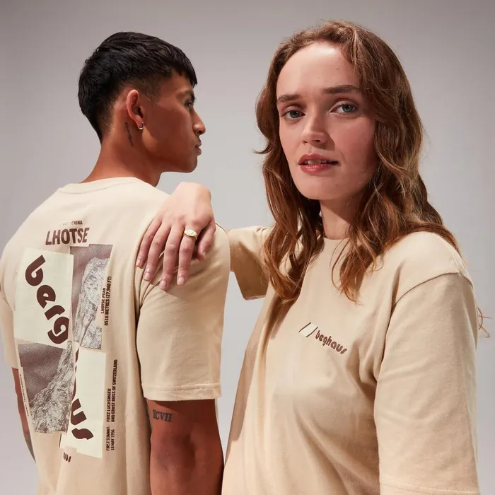 TShirts MenWomen Berghaus Lhotse Zine TShirt 8211 Natural