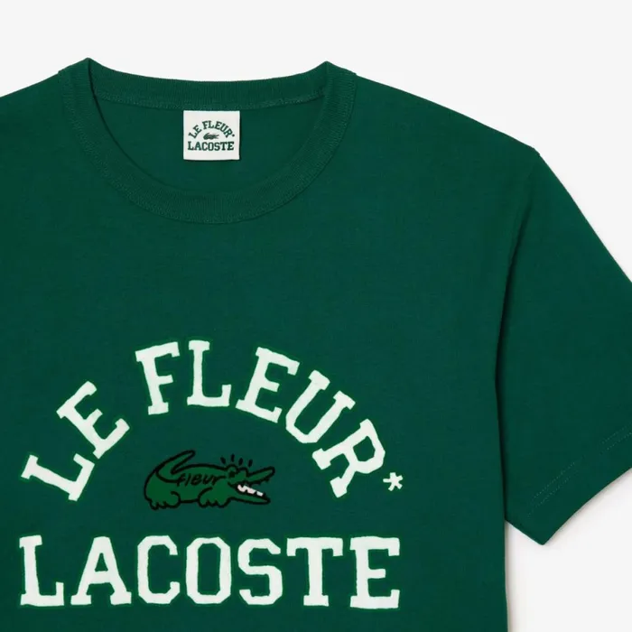 TShirts MenWomen Lacoste Lacoste X Le FLEUR Jersey Tshirt Green 3m2