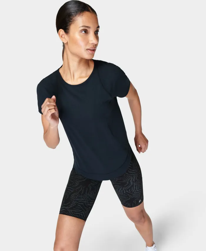 TShirts Sweaty Betty Women Breathe Easy Running TShirt Black
