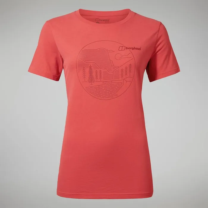 TShirts Women Berghaus Linear Landscape Super Stretch Tee Red TShirts Women Berghaus Linear Landscape Super Stretch Tee Red