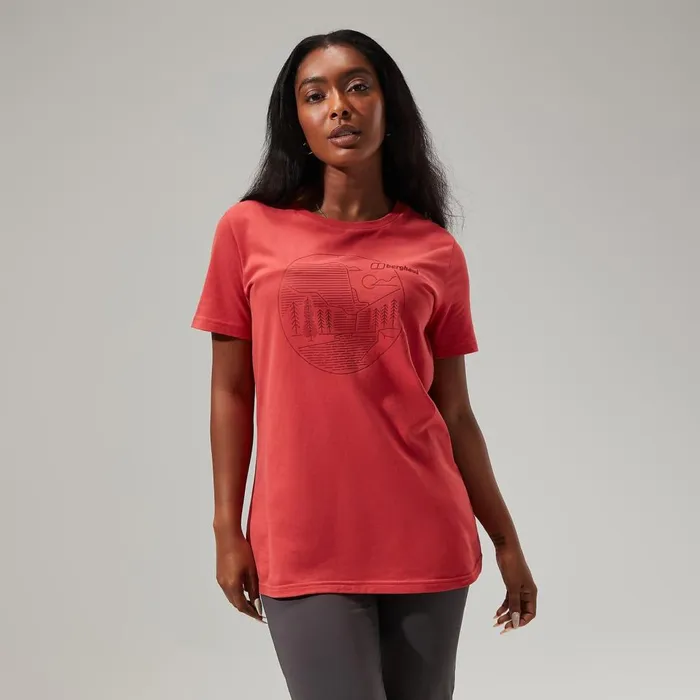 TShirts Women Berghaus Linear Landscape Super Stretch Tee Red TShirts Women Berghaus Linear Landscape Super Stretch Tee Red