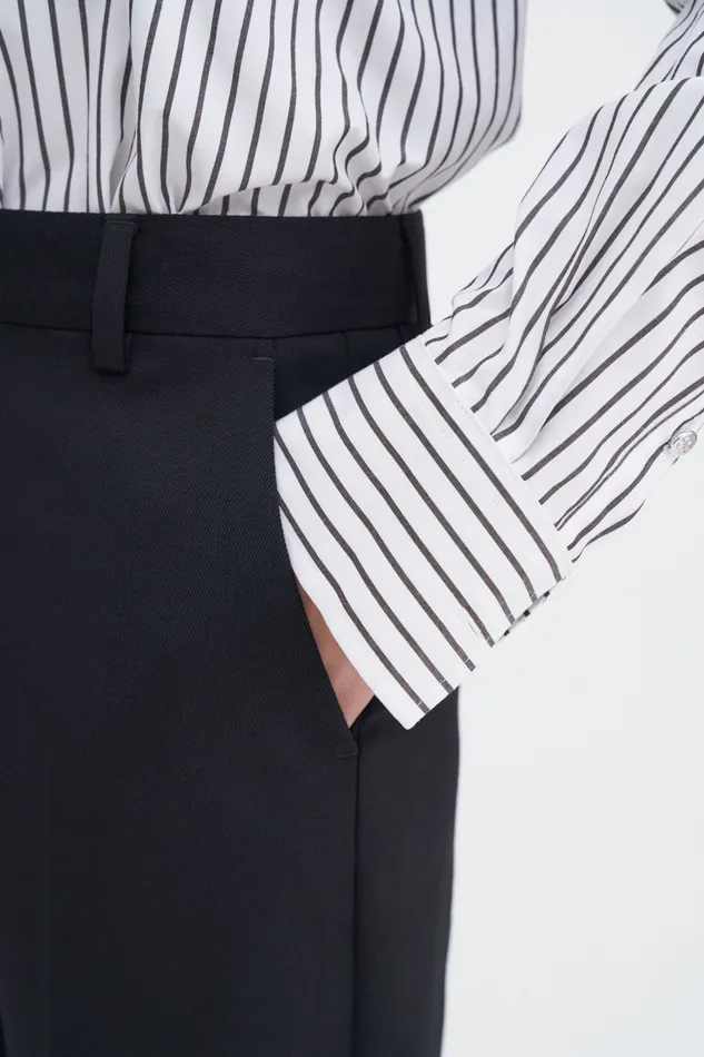 Tailoring filippak Women High Waist Bootcut Trousers Black Tailoring filippak Women High Waist Bootcut Trousers Black