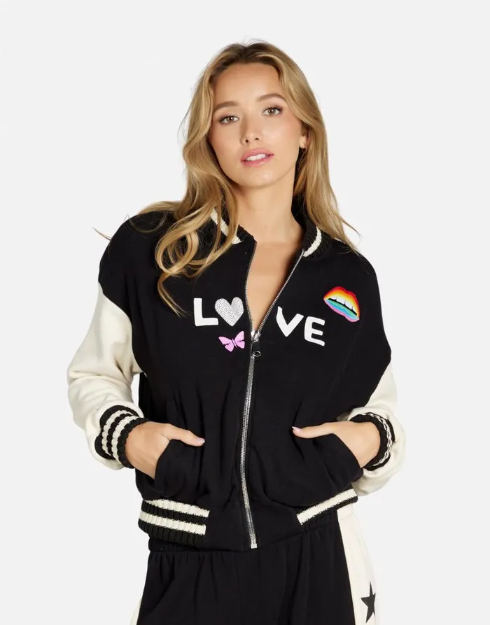 Taissa 1 Love Rainbow Lip Blackbone Women Lauren Moshi Jackets