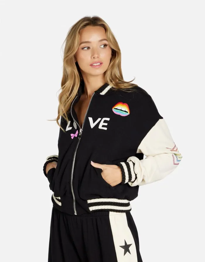 Taissa 1 Love Rainbow Lip Blackbone Women Lauren Moshi Jackets