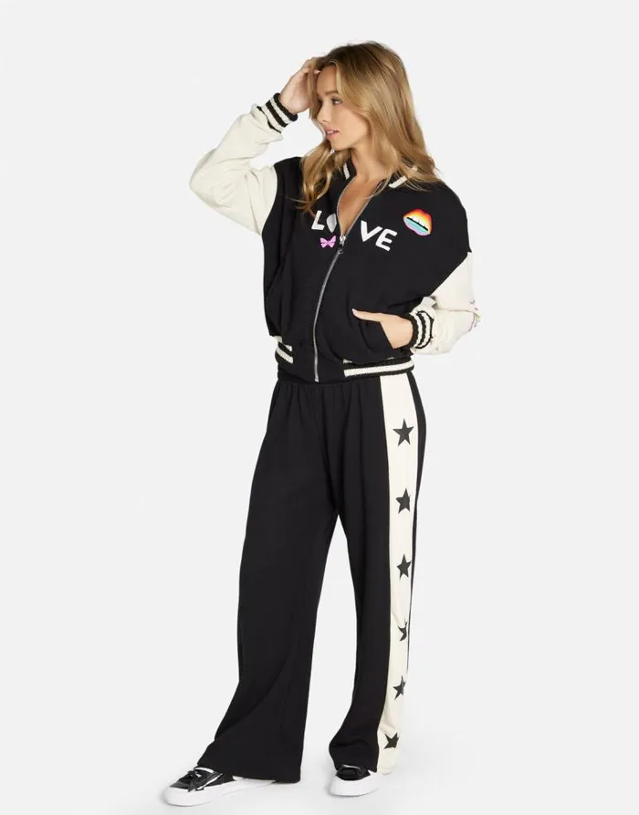 Taissa 1 Love Rainbow Lip Blackbone Women Lauren Moshi Jackets