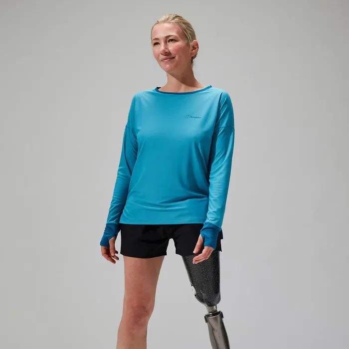 Technical Baselayers Women Berghaus Nesna Long Sleeve Baselayer 8211 Blue