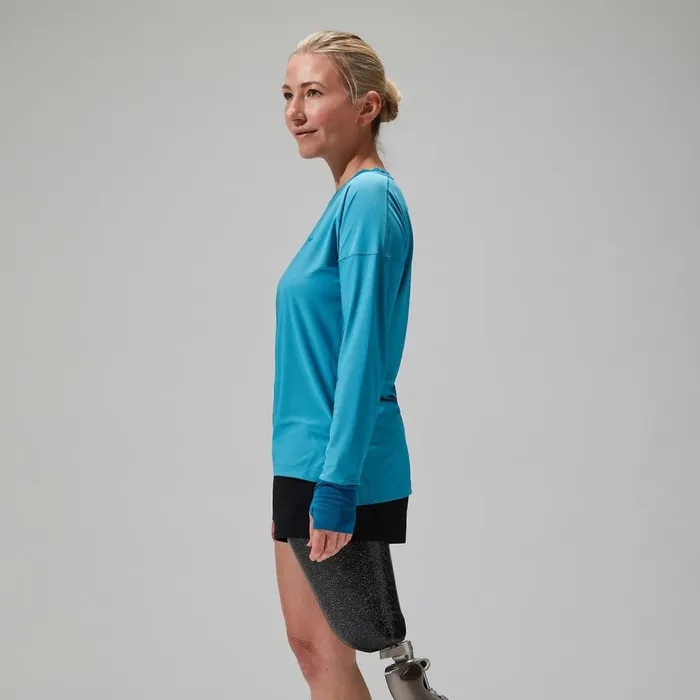 Technical Baselayers Women Berghaus Nesna Long Sleeve Baselayer 8211 Blue