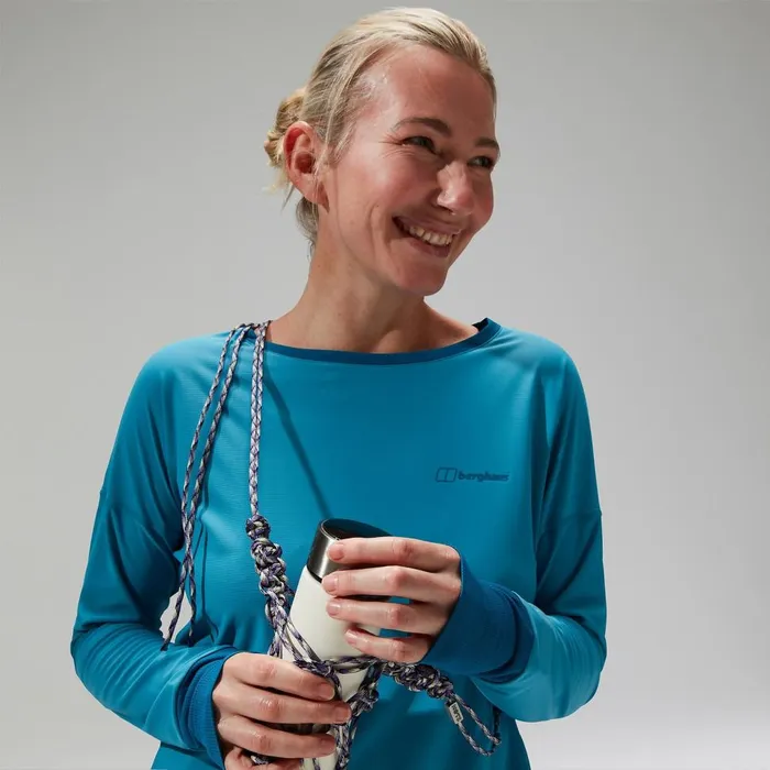 Technical Baselayers Women Berghaus Nesna Long Sleeve Baselayer 8211 Blue