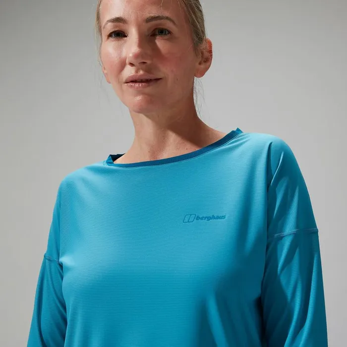 Technical Baselayers Women Berghaus Nesna Long Sleeve Baselayer 8211 Blue