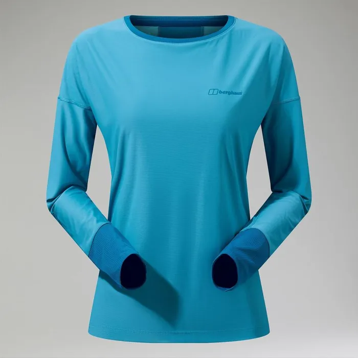 Technical Baselayers Women Berghaus Nesna Long Sleeve Baselayer 8211 Blue