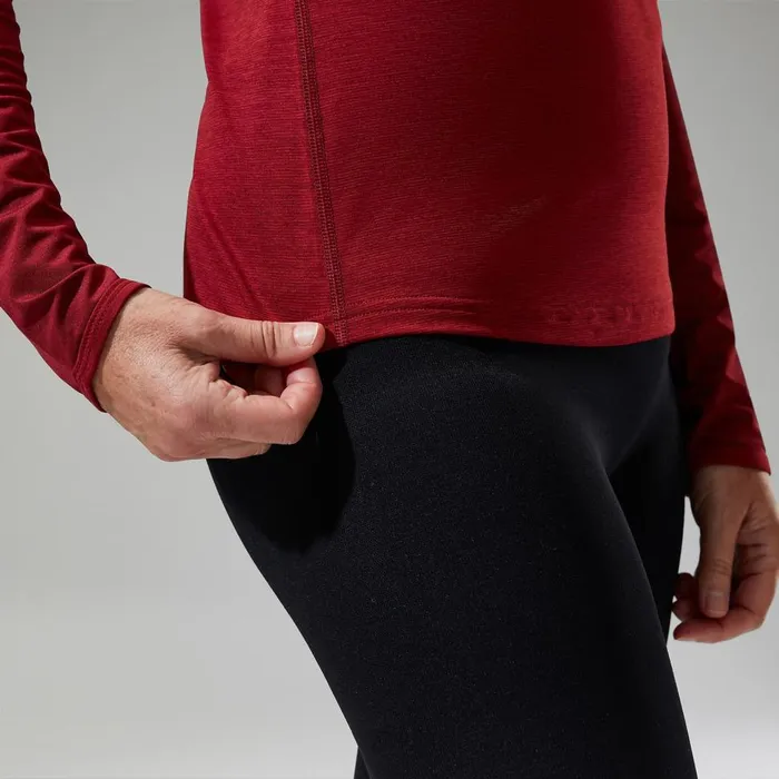 Technical Baselayers Women Berghaus Voyager Tech Tee Long Sleeve Crew Red