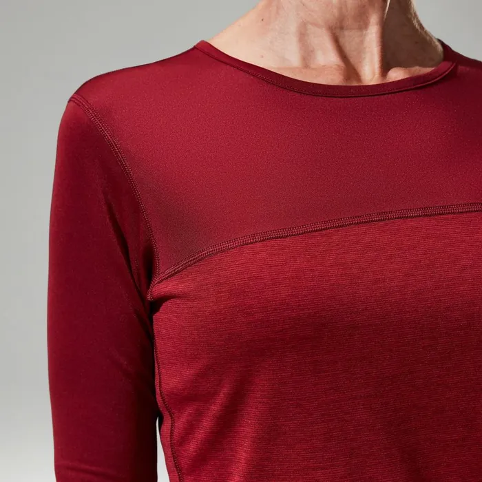 Technical Baselayers Women Berghaus Voyager Tech Tee Long Sleeve Crew Red
