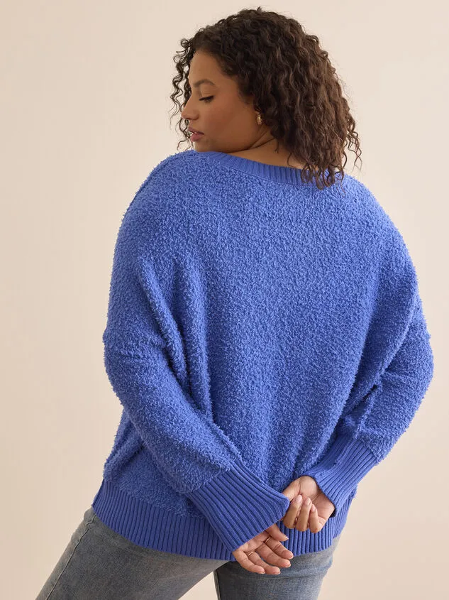 Teddy VNeck Sweater Cobalt Women Altar039d State Sweaters Cardigans