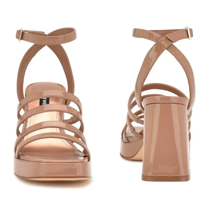 Teriss Strappy Platform Sandals Clay Patent Women Nine West Sandals Teriss Strappy Platform Sandals Clay Patent Women Nine West Sandals