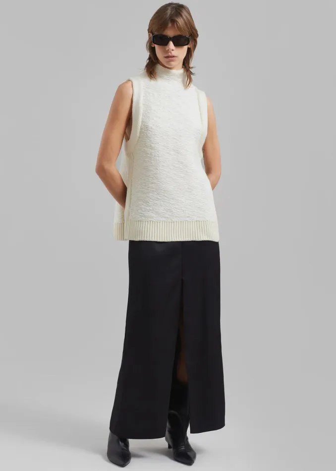 The Frankie Shop 31 Phillip Lim Sleeveless Wool Jacquard Top 8211 Ivory Shop Clothing