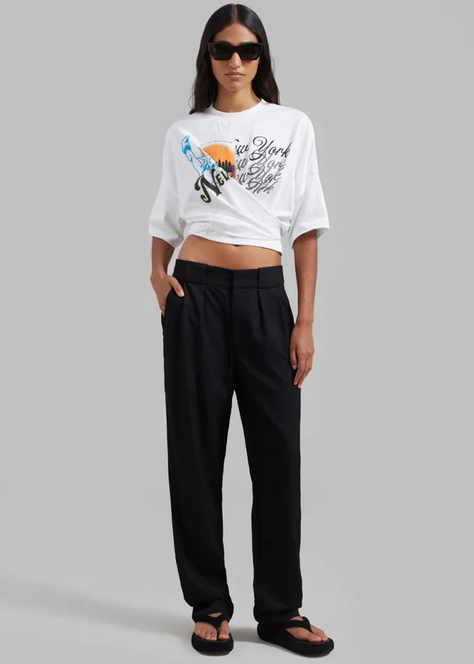 The Frankie Shop 31 Phillip Lim We Are NY Twisted Tie Back TShirt 8211 White Multi Shop Tops