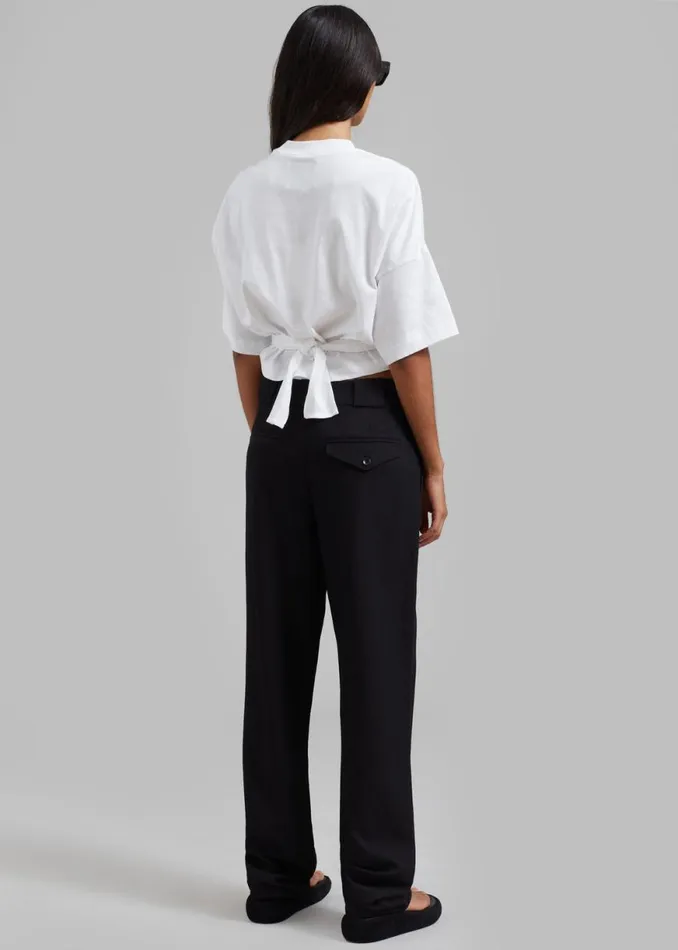 The Frankie Shop 31 Phillip Lim We Are NY Twisted Tie Back TShirt 8211 White Multi Shop Tops