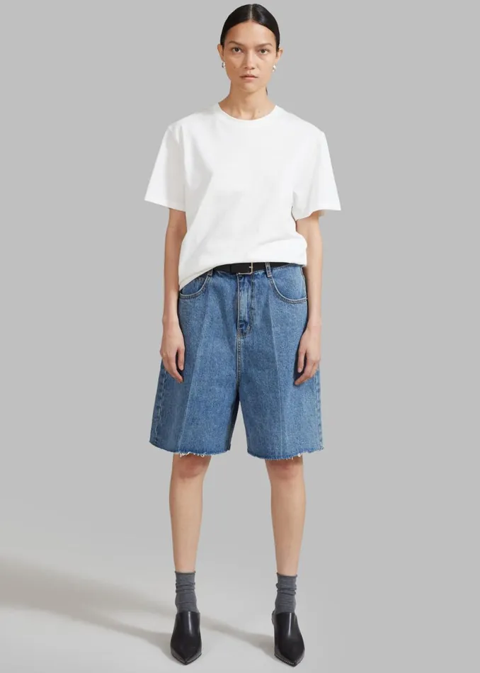 The Frankie Shop Aubrey Shorts 8211 Medium Wash Shop Denim