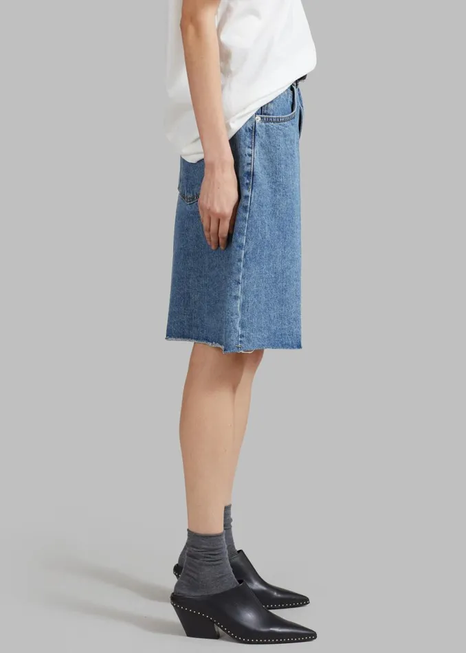 The Frankie Shop Aubrey Shorts 8211 Medium Wash Shop Denim