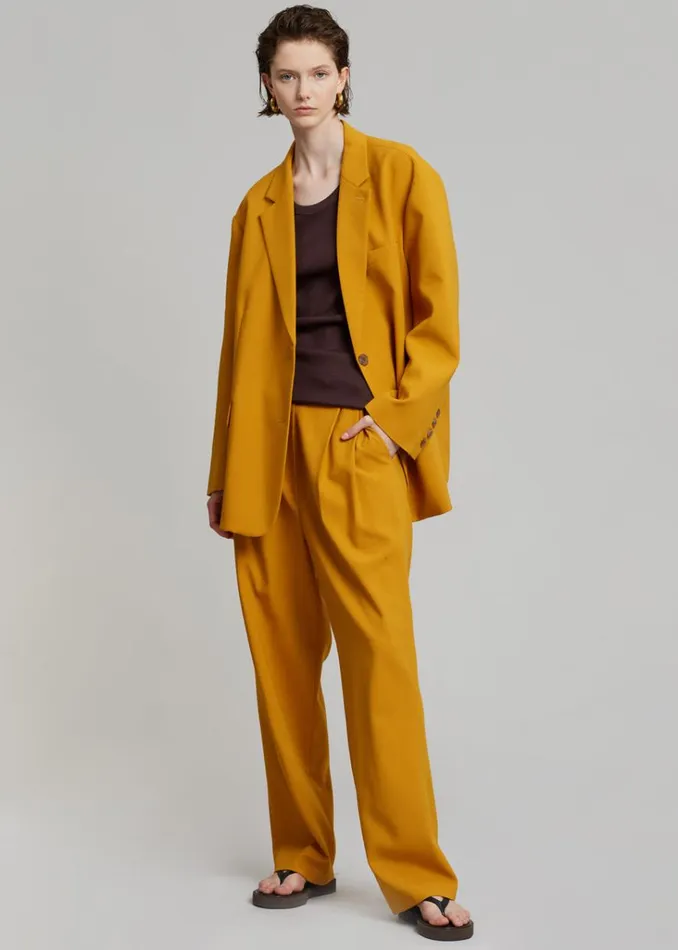 The Frankie Shop Bea Blazer 8211 Mustard Shop Suits