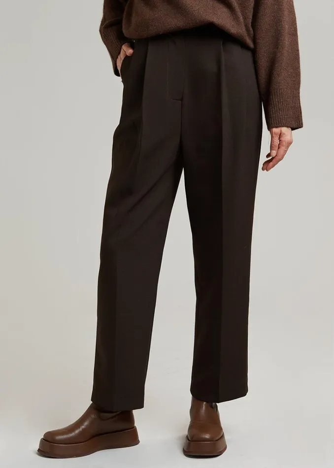 The Frankie Shop Bea Suit Pants 8211 Dark Espresso Shop Clothing