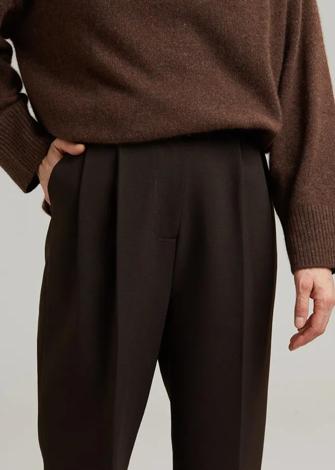 The Frankie Shop Bea Suit Pants 8211 Dark Espresso Shop Clothing