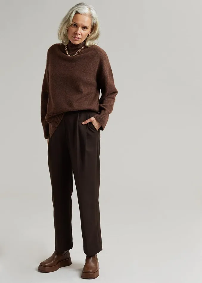 The Frankie Shop Bea Suit Pants 8211 Dark Espresso Shop Clothing