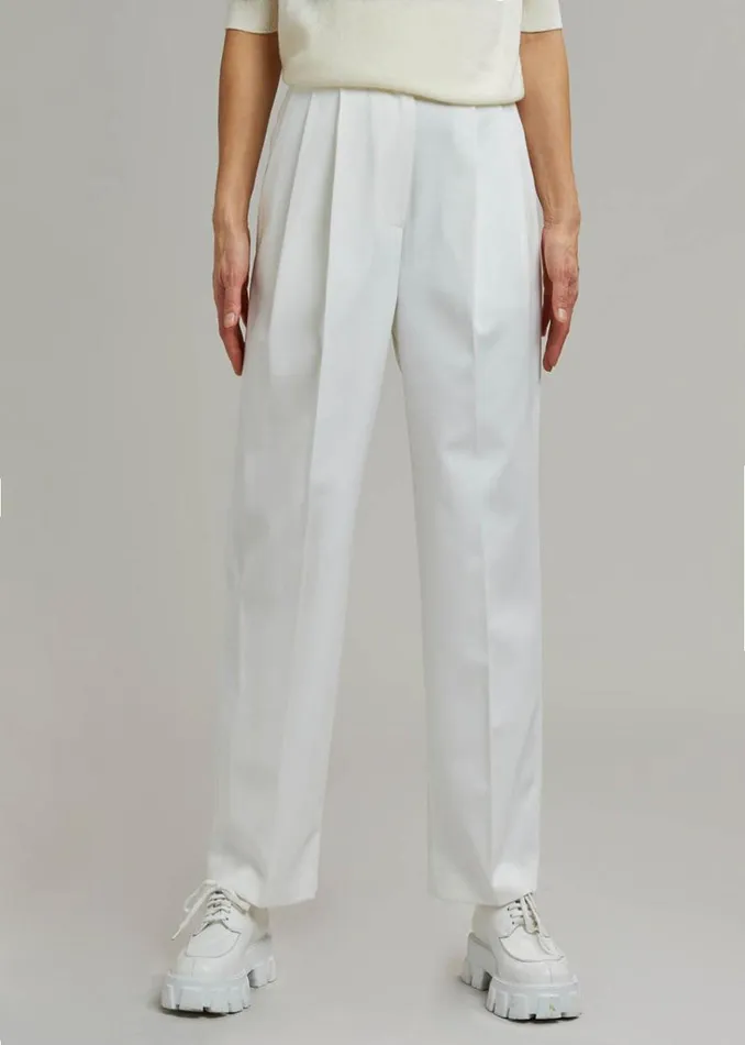 The Frankie Shop Bea Suit Pants 8211 White Shop Bottoms