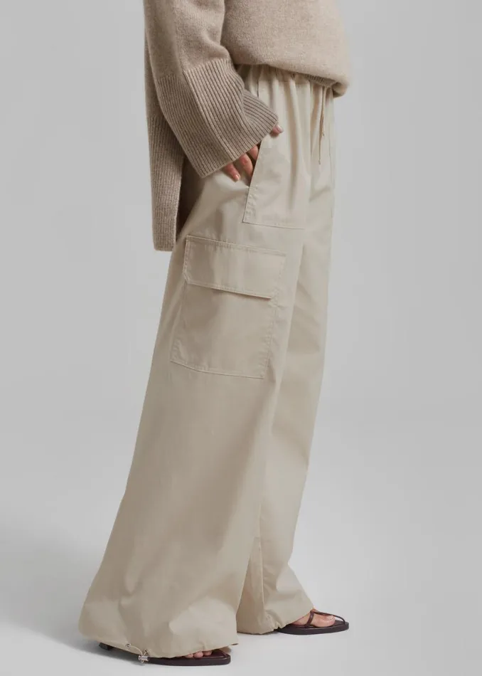 The Frankie Shop Beaufille Ernst Cargo Pants 8211 Beige Shop Clothing