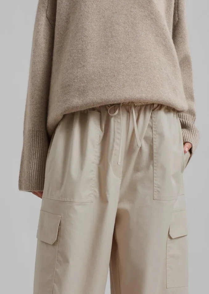 The Frankie Shop Beaufille Ernst Cargo Pants 8211 Beige Shop Clothing