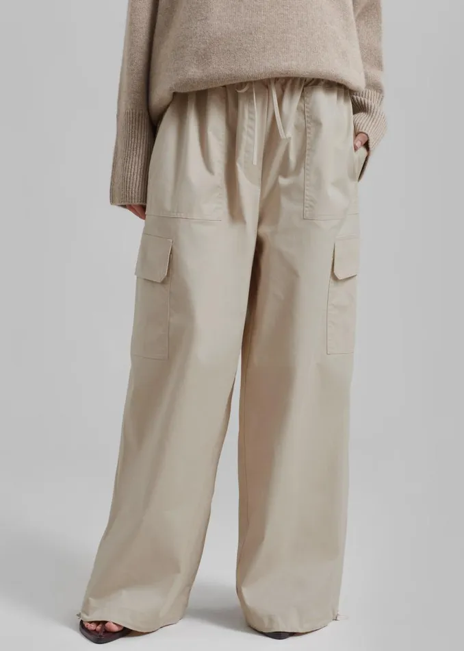 The Frankie Shop Beaufille Ernst Cargo Pants 8211 Beige Shop Clothing