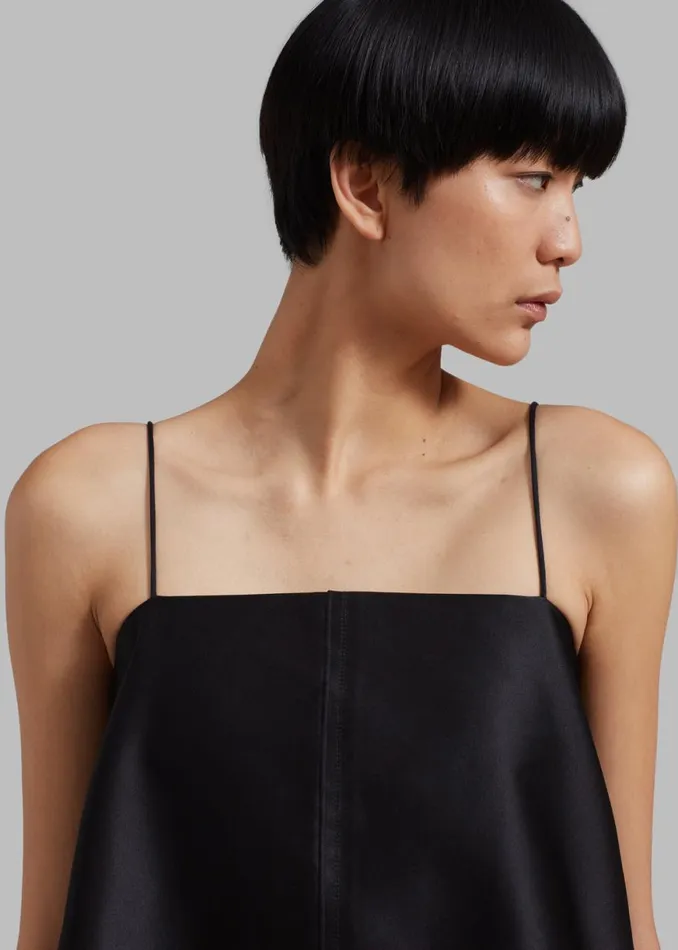 The Frankie Shop By Malene Birger Trinola CottonBlend Top 8211 Black Shop Tops