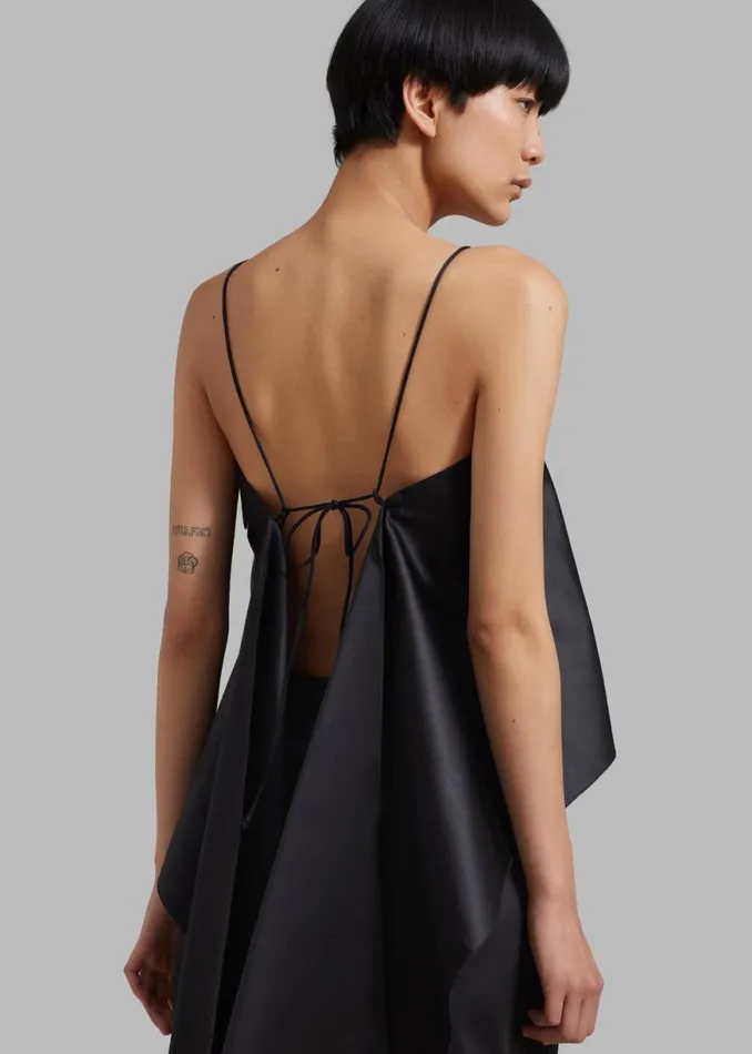 The Frankie Shop By Malene Birger Trinola CottonBlend Top 8211 Black Shop Tops