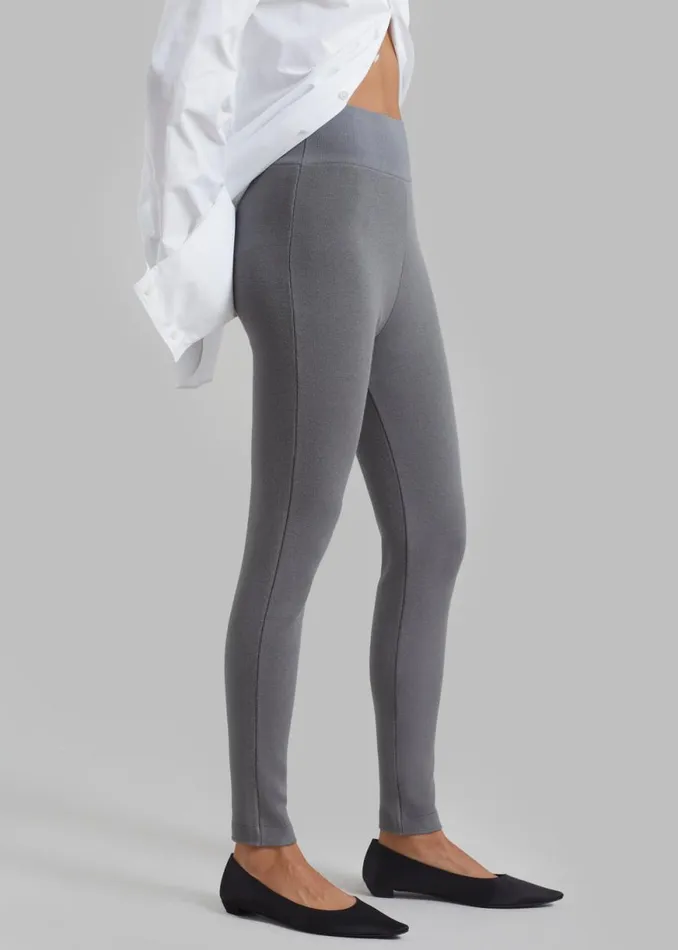 The Frankie Shop Cara Knit Leggings 8211 Grey Shop Clothing